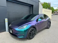 Gloss Diamond Purple Blue Car Vinyl Wrap review 1