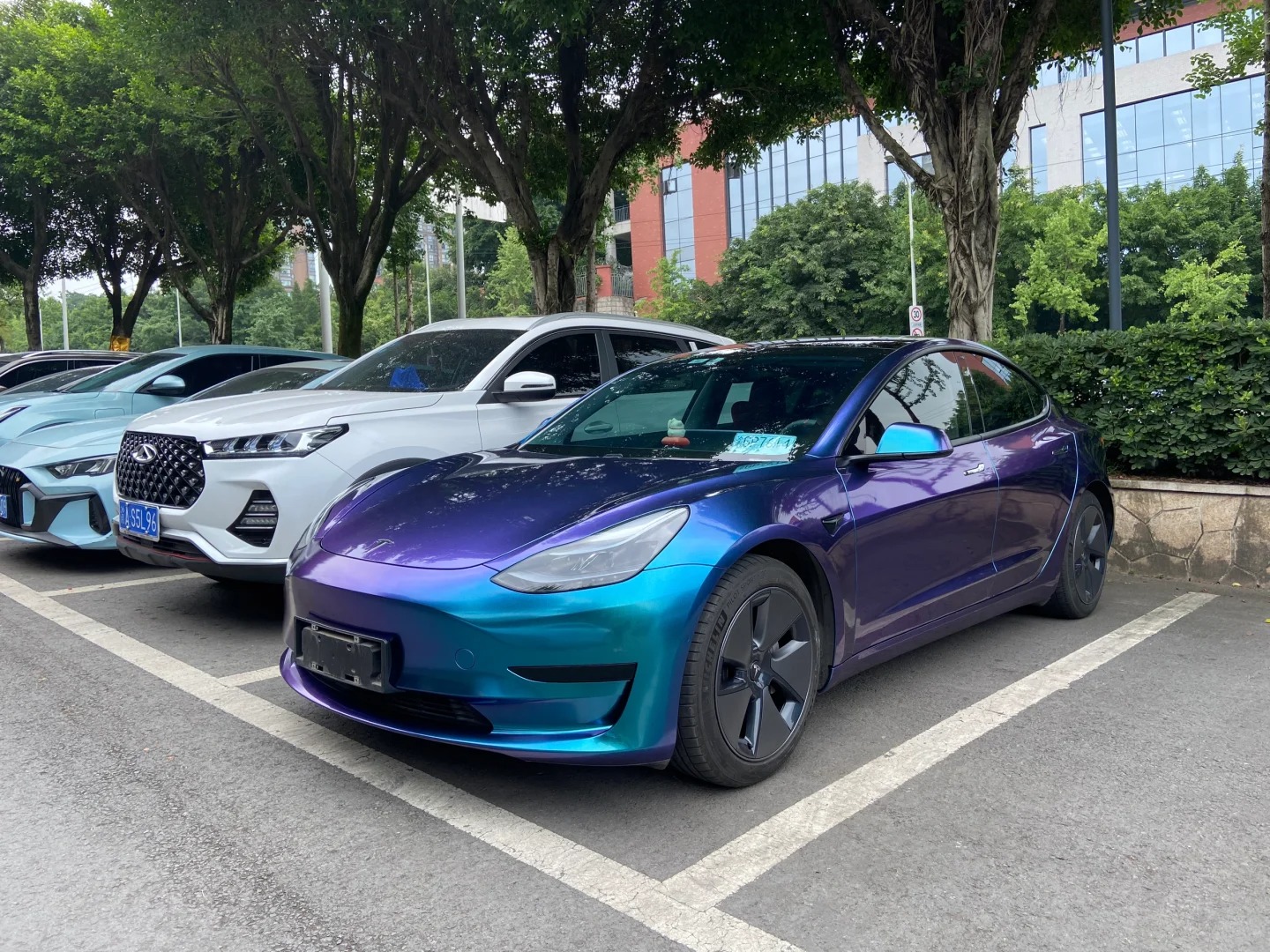 Gloss Diamond Purple Blue Car Vinyl Wrap review sddg