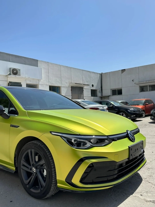 Pure Metal Lemon Green Car Vinyl Wrap review 