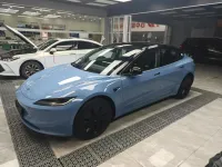Super Gloss China Blue Car Vinyl Wrap review 1