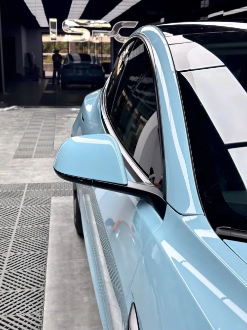 TPU Glossy Meisen Blue Car Vinyl Wrap review 