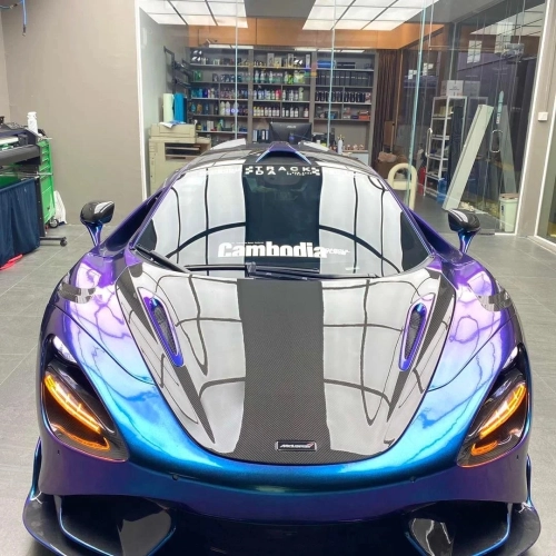 Chameleon Flowing Phantom Purple Car Vinyl Wrap review 