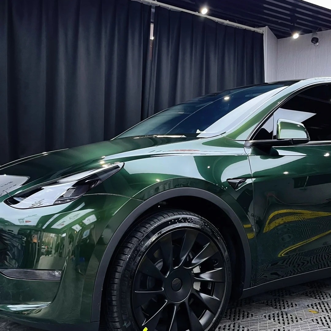 TPU Gloss Metallic Midnight Green Car Vinyl Wrap review fevdjuki 01