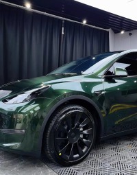 TPU Gloss Metallic Midnight Green Car Vinyl Wrap review 1