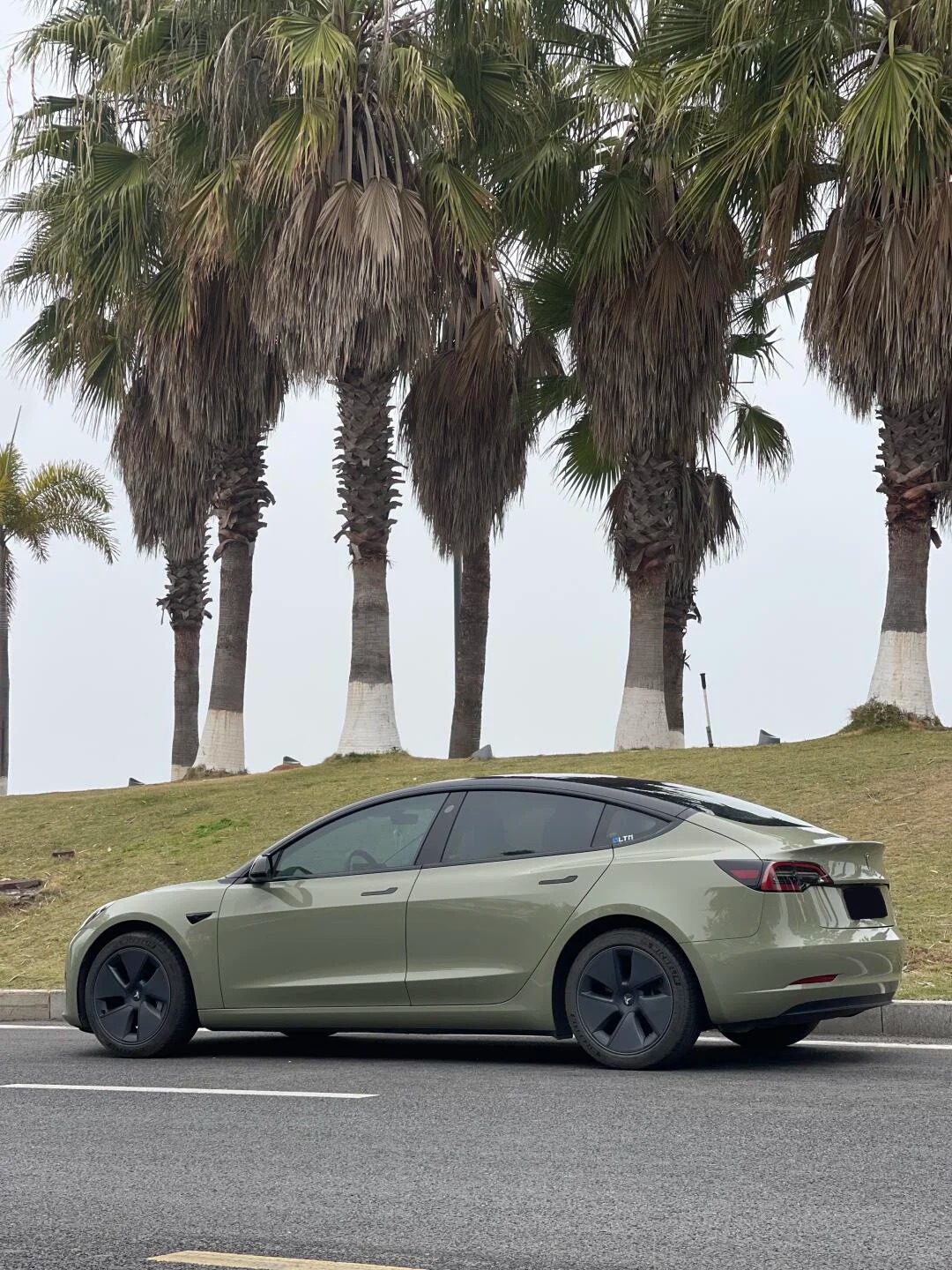 TPU Khaki Green Car Vinyl Wrap review jyuy 02