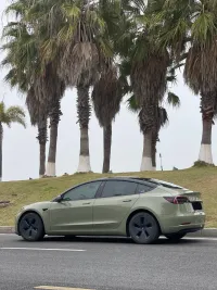 TPU Khaki Green Car Vinyl Wrap review 1