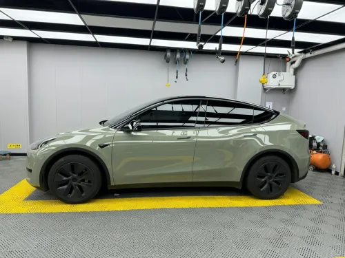 TPU Khaki Green Car Vinyl Wrap review 
