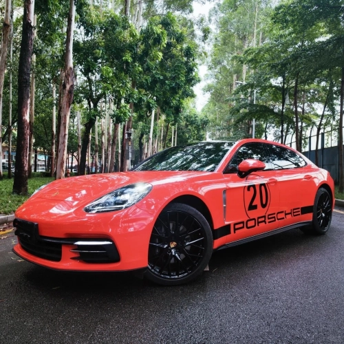 Super Gloss Lava Orange Car Vinyl Wrap [Porsche OEM Color] review 