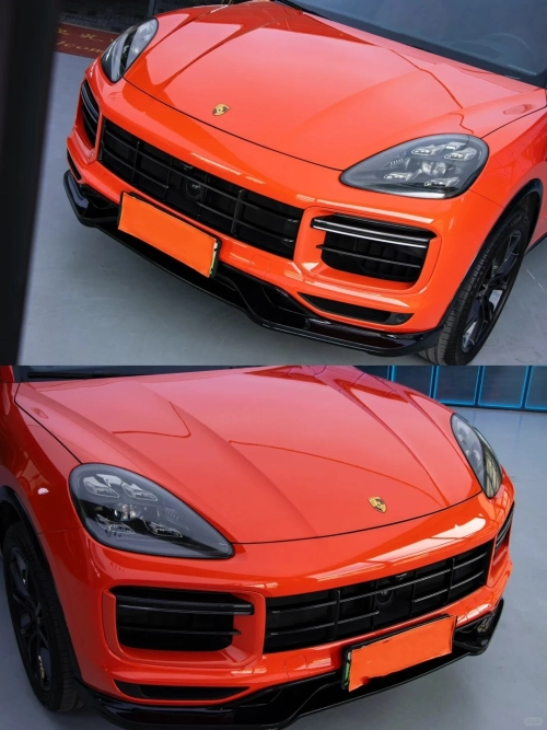 Super Gloss Lava Orange Car Vinyl Wrap [Porsche OEM Color] review 