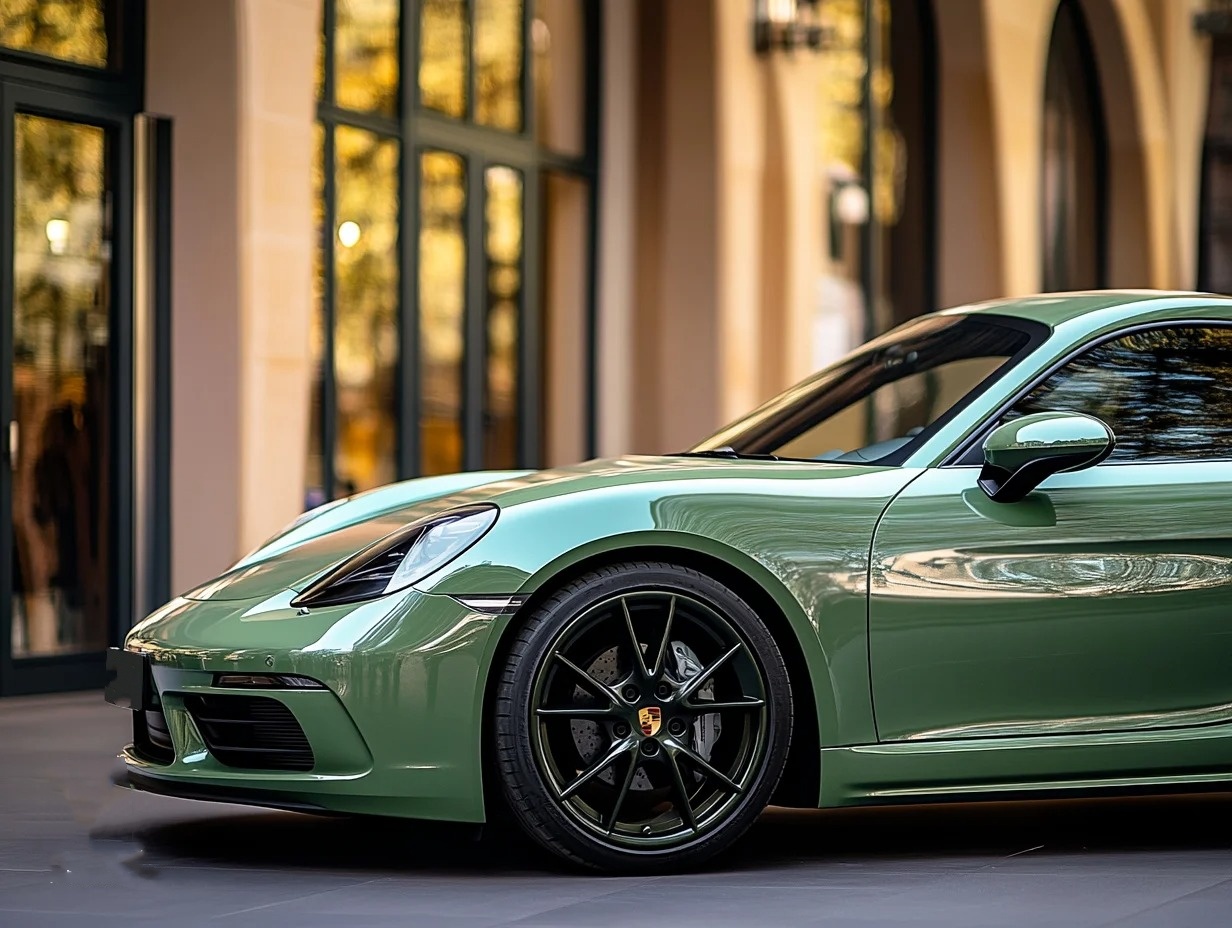 Porsche Weng Green Car Vinyl Wrap review fhsfvf 01