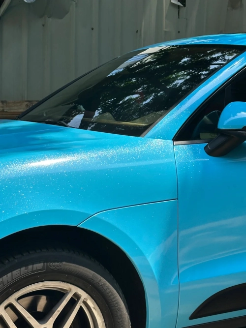 Sparkle Sky Blue Car Vinyl Wrap review 