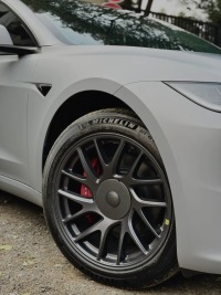 Matte Flat Dark Grey Car Vinyl Wrap review 1