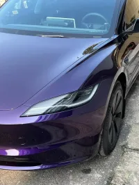 PET Gloss Metallic Midnight Purple Car Vinyl Wrap review 1