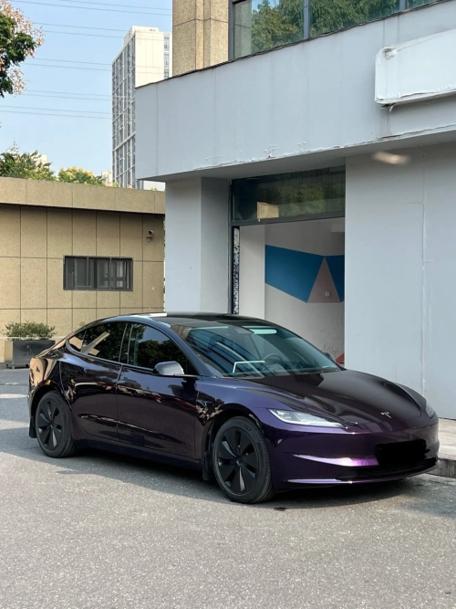PET Gloss Metallic Midnight Purple Car Vinyl Wrap review 