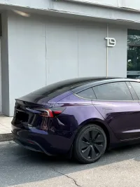PET Gloss Metallic Midnight Purple Car Vinyl Wrap review 1