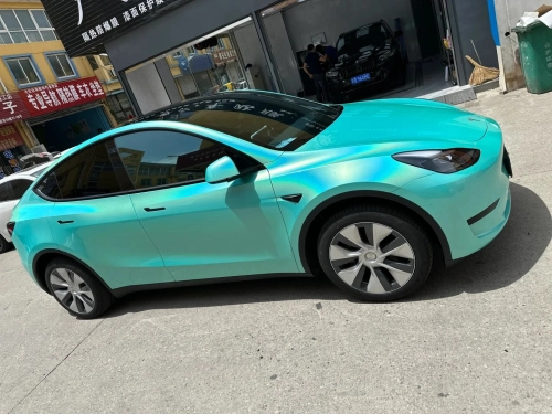 Rainbow Holographic Tiffany Car Vinyl Wrap review 