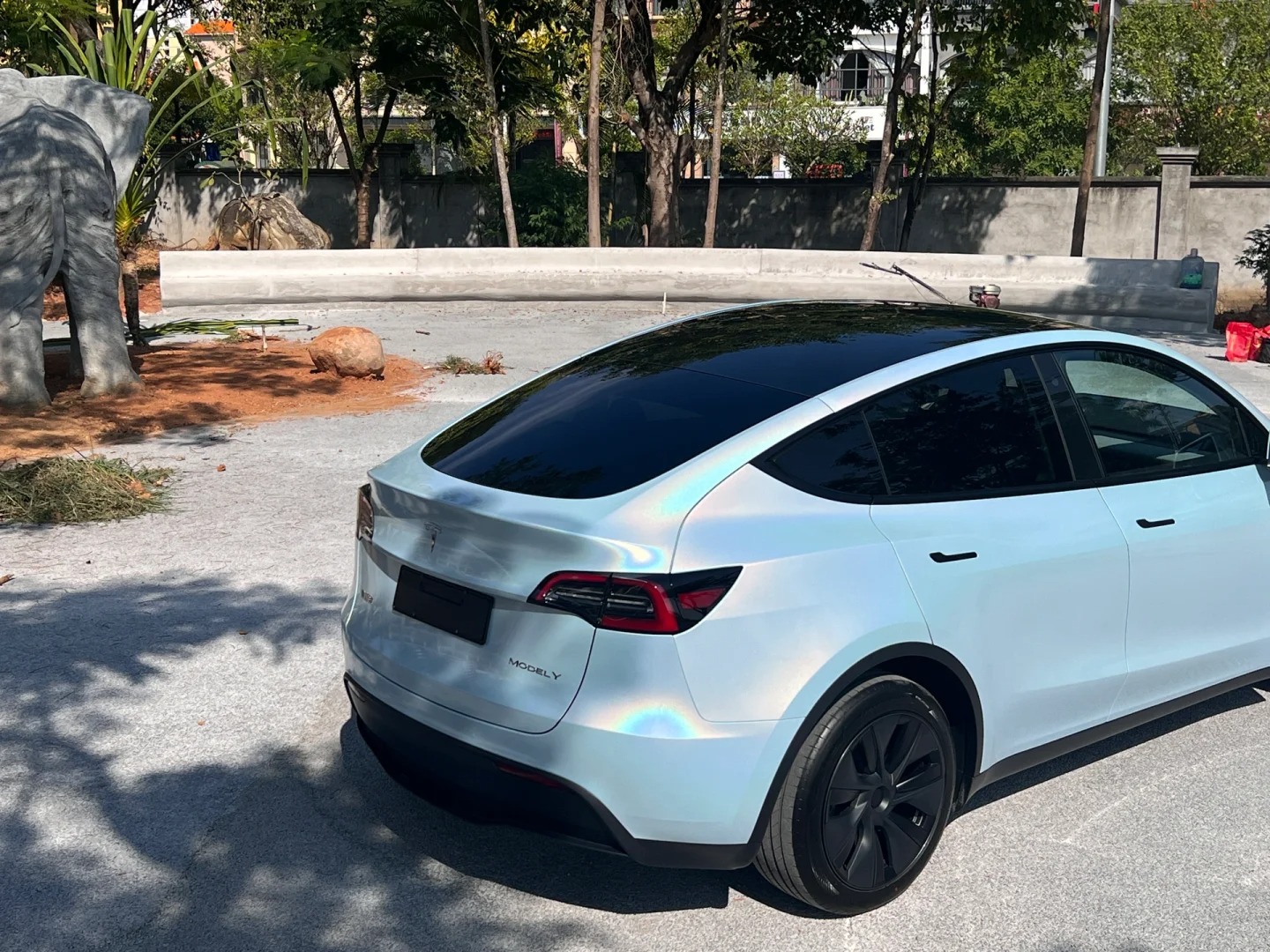 Rainbow Holographic Ocean Blue Car Vinyl Wrap review nhg 02