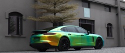 Matte Metallic Rainbow Chrome Green Car Vinyl Wrap review dger 02