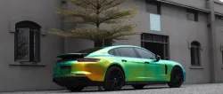 Matte Metallic Rainbow Chrome Green Car Vinyl Wrap review dger 02