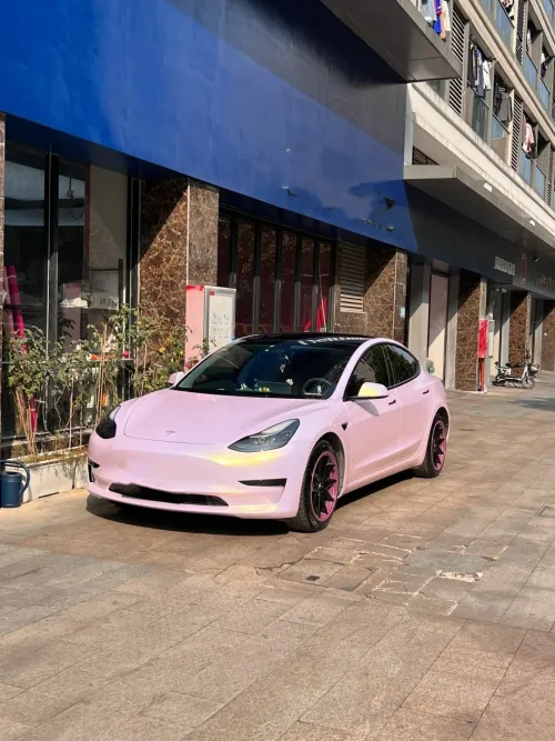 Gloss Glazed Gold Pink Car Vinyl Wrap review 