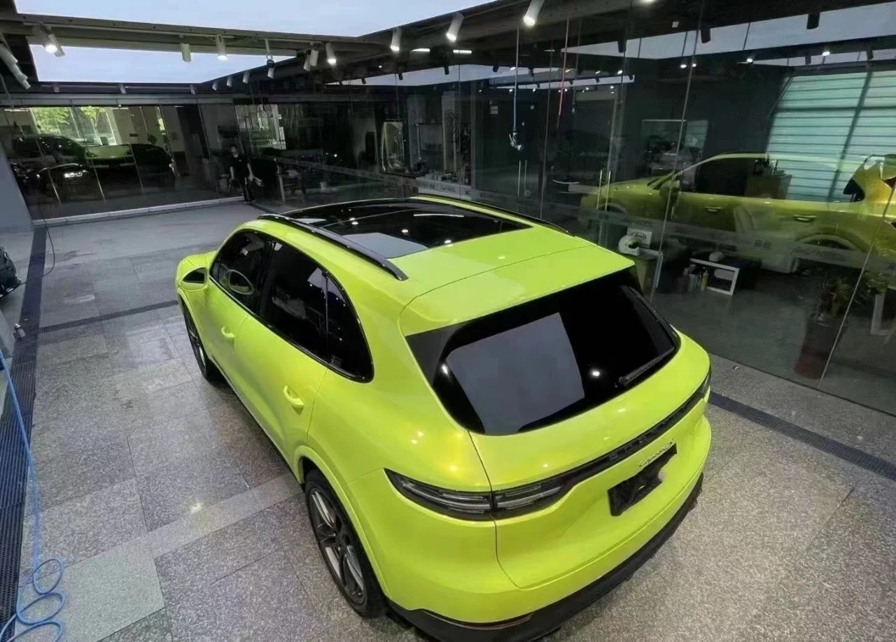 Gloss Liquid Fluorescent Yellow Car Vinyl Wrap review dfhyt 02