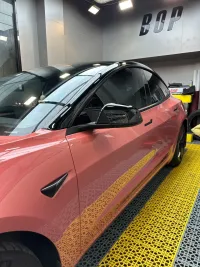 Glossy Morganite Red Car Vinyl Wrap review 1