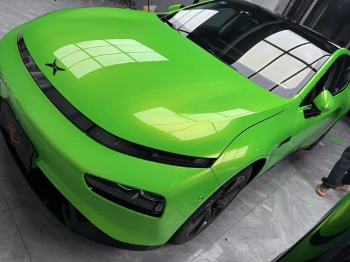 Audi Gloss Magic Gold Green Car Vinyl Wrap review 