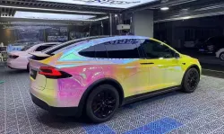 Rainbow Laser Electroplated Pink Car Vinyl Wrap review dfgt 01