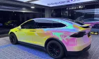 Rainbow Laser Electroplated Pink Car Vinyl Wrap review 1