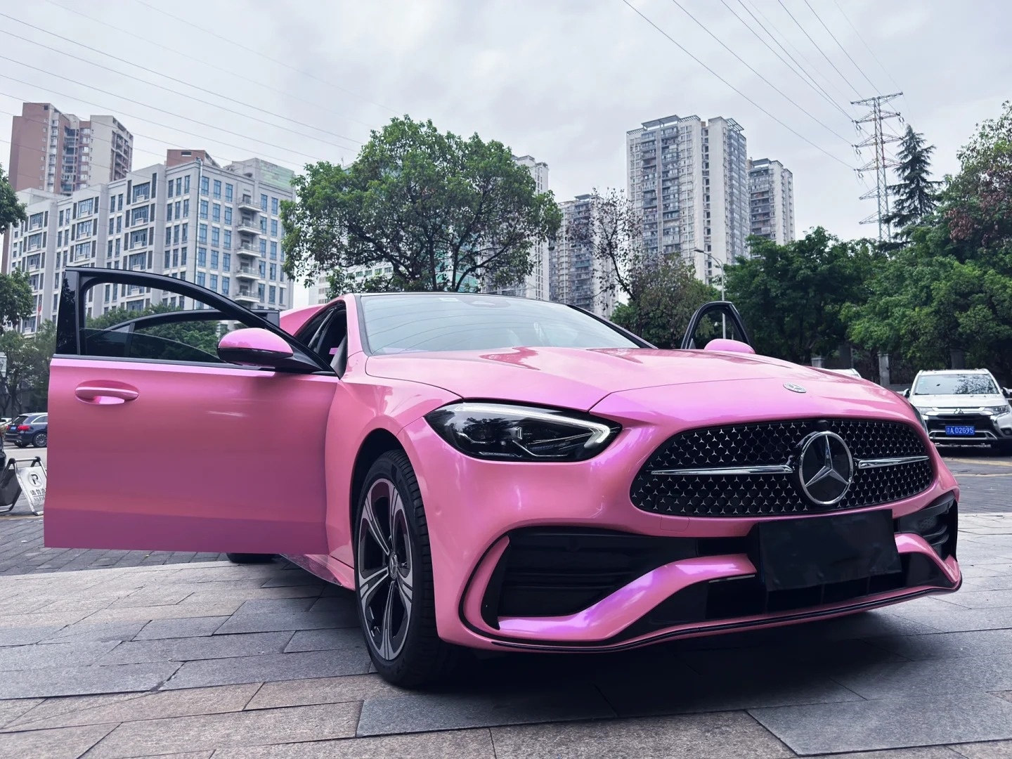 Gloss Diamond Purple Pink Car Vinyl Wrap review sfewg 02