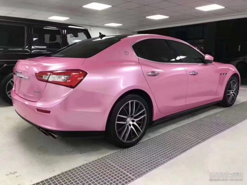 Gloss Metal Paint Shell Pink Car Vinyl Wrap review 