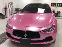 Gloss Metal Paint Shell Pink Car Vinyl Wrap review 1