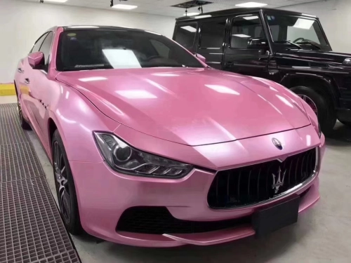 Gloss Metal Paint Shell Pink Car Vinyl Wrap review 