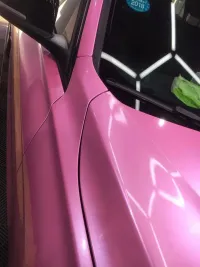 Gloss Metal Paint Shell Pink Car Vinyl Wrap review 0