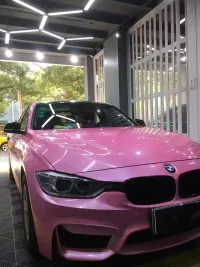 Gloss Metal Paint Shell Pink Car Vinyl Wrap review 1
