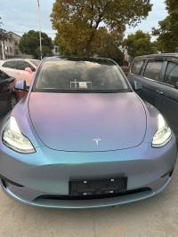 Matte Diamond Gray Blue Car Vinyl Wrap review 1