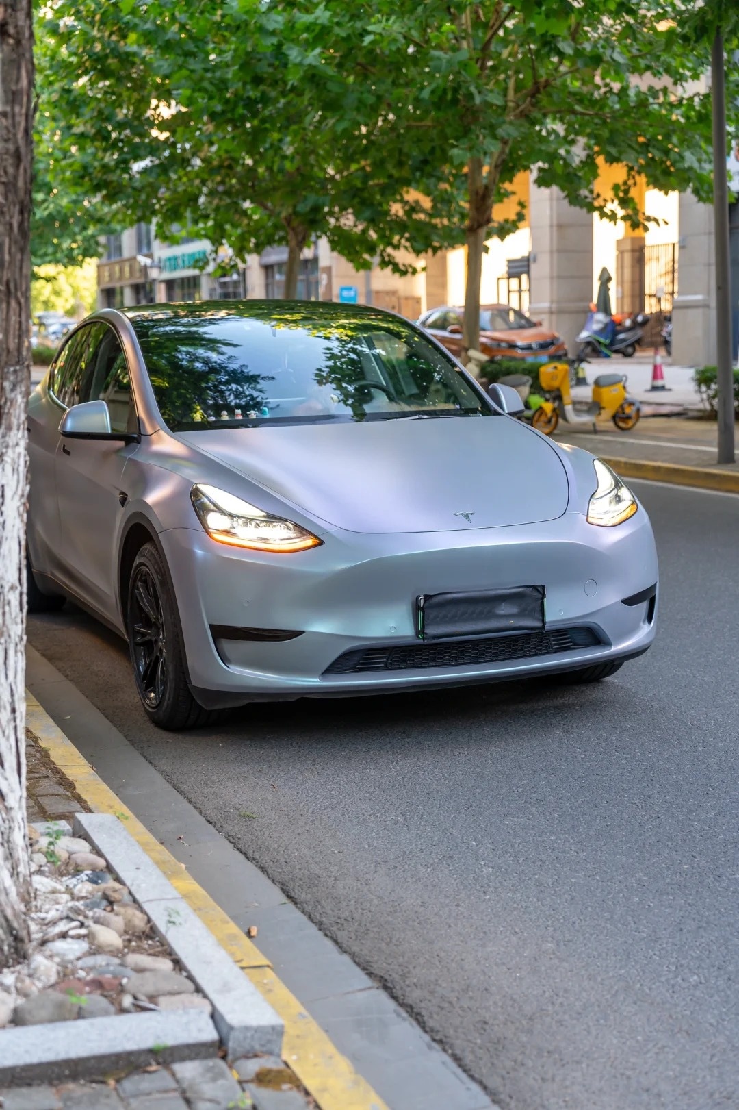 Matte Diamond Gray Blue Car Vinyl Wrap review sdgre 03