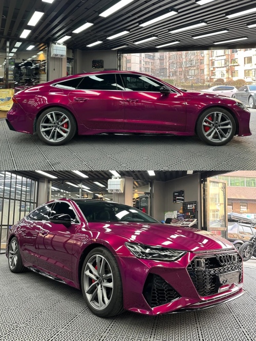 PET Gloss Glaze Pagoda Red Car Vinyl Wrap review 