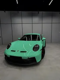 Porsche Gloss Mint Green Car Vinyl Wrap review 0