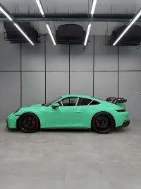 Porsche Gloss Mint Green Car Vinyl Wrap review 1