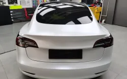PET Pure Metal White Car Vinyl Wrap review Hazel 02