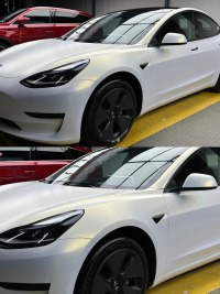 Matte White Gold Car Vinyl Wrap review 1