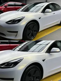 Matte White Gold Car Vinyl Wrap review 1
