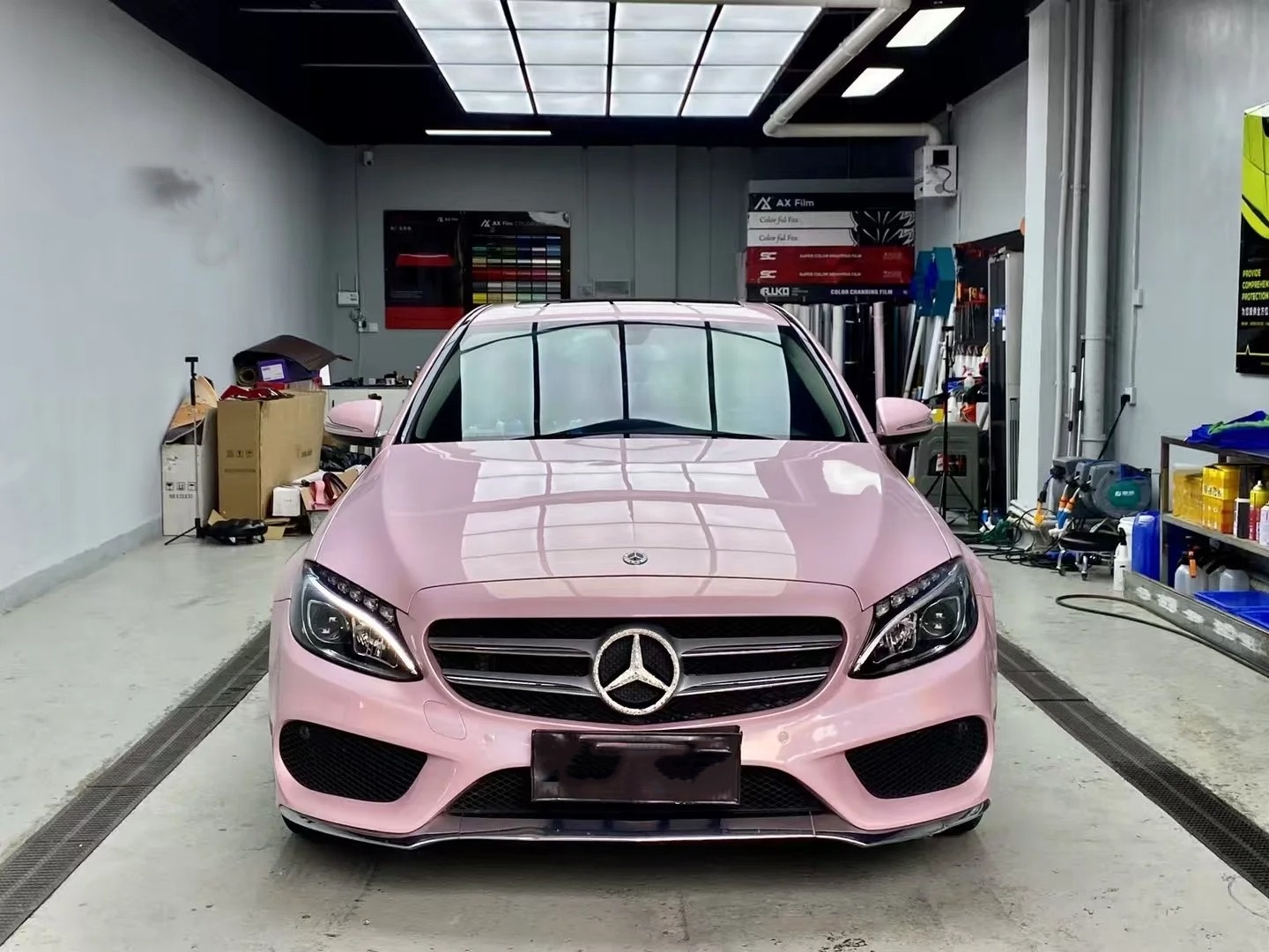 Glossy Laser Light Pink Car Vinyl Wrap review 0