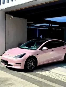 Glossy Laser Light Pink Car Vinyl Wrap review fewfg 01