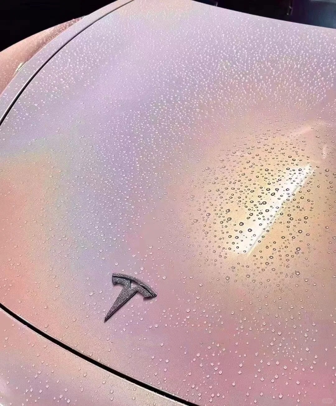 Glossy Laser Light Pink Car Vinyl Wrap review 1