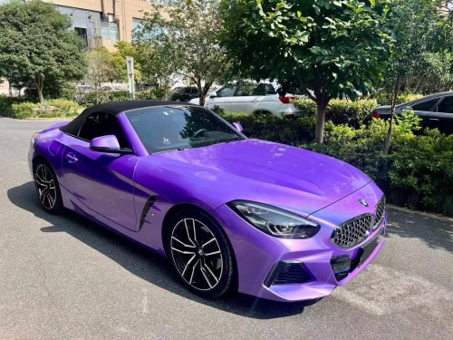 Glossy Laser Light Purple Car Vinyl Wrap review 