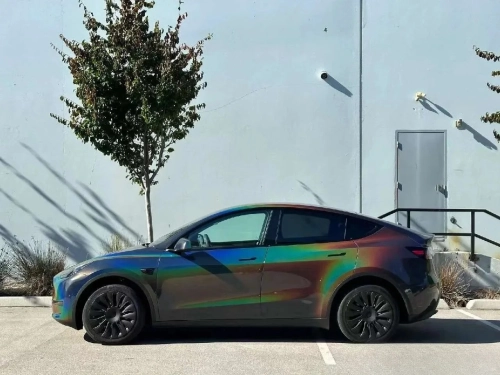 Rainbow Metallic Majestic Dark Gray Car Vinyl Wrap review 