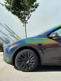 Rainbow Metallic Majestic Dark Gray Car Vinyl Wrap review 1