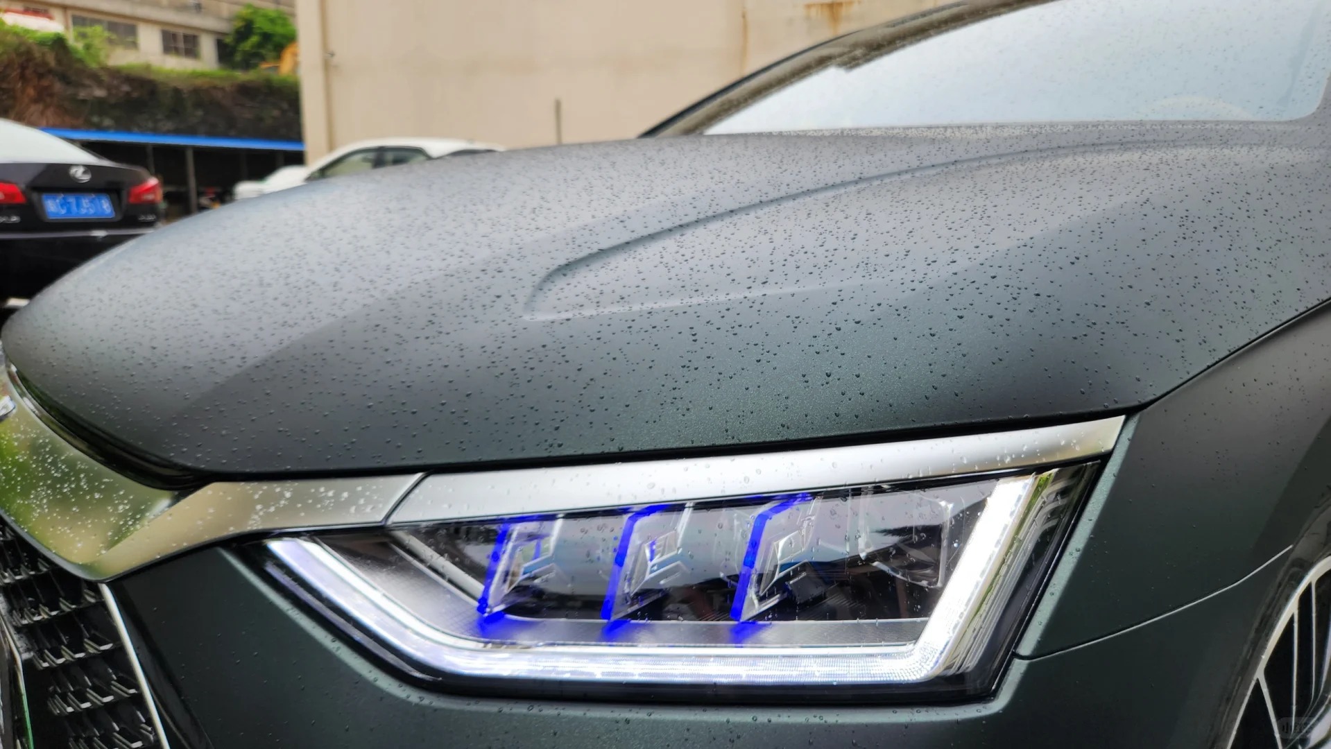 BYD Matte Diamond Black Green Car Vinyl Wrap review reyh 04